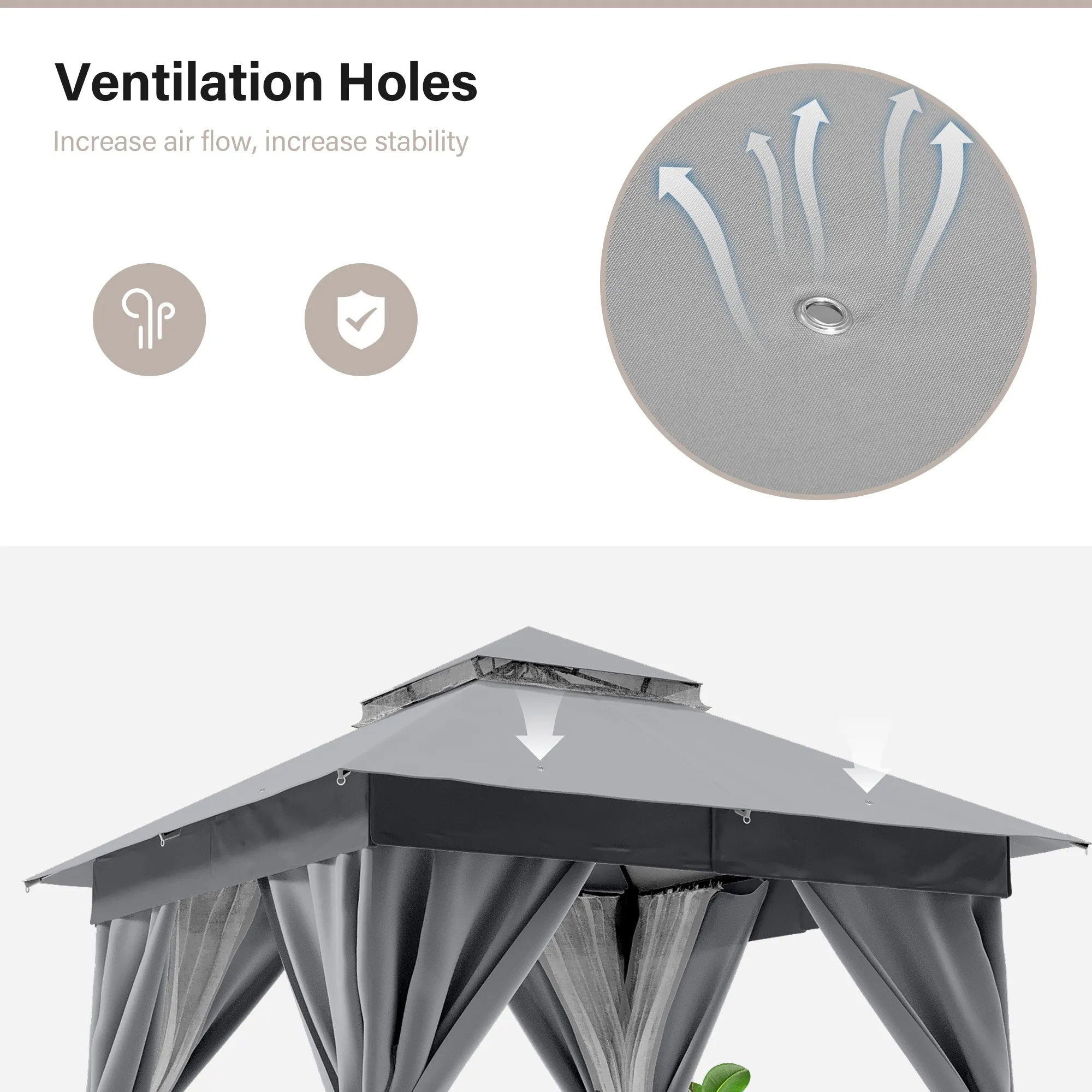 10'X10' Patio Steel Gazebo