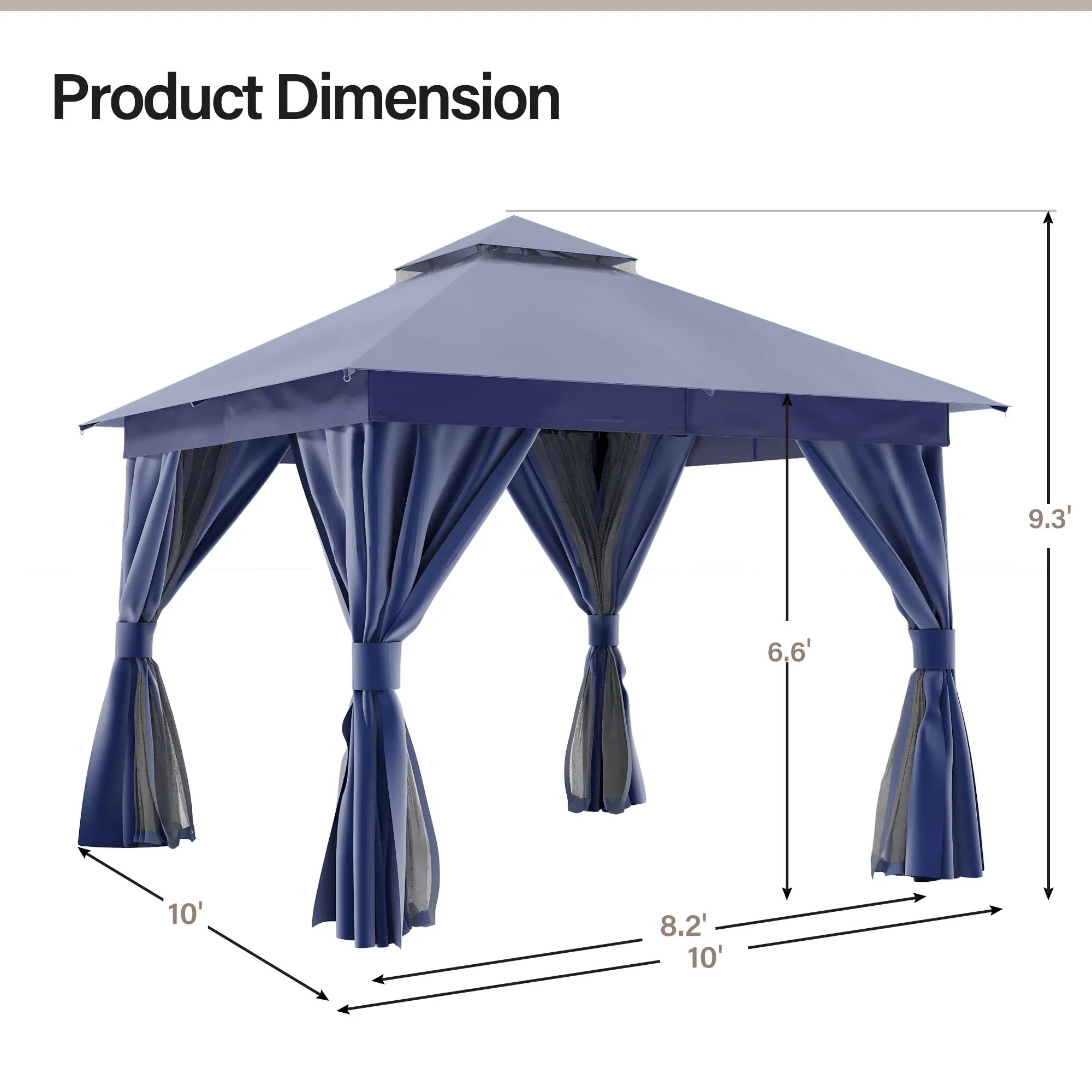 10'X10' Patio Steel Gazebo