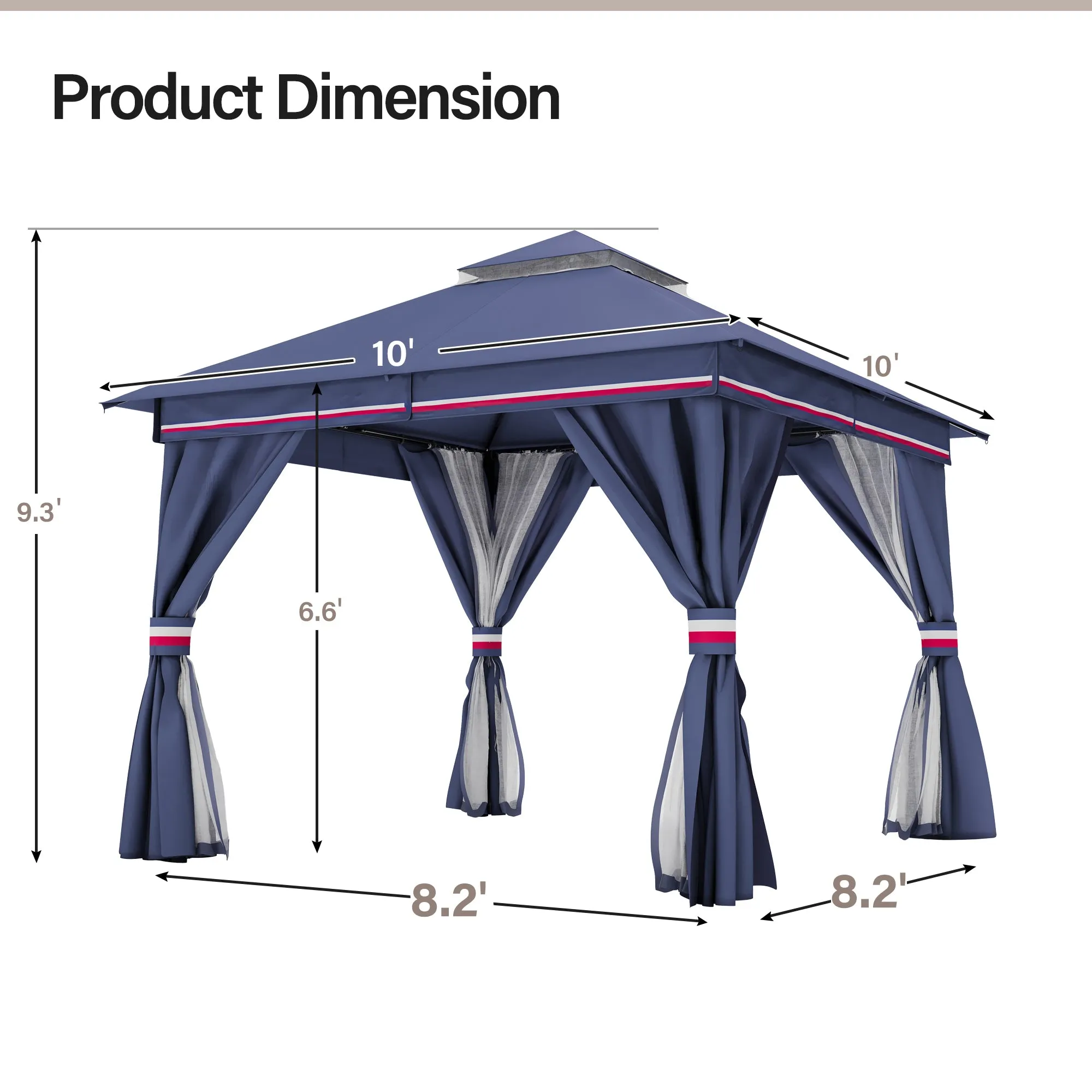 10'X10' Patio Steel Gazebo