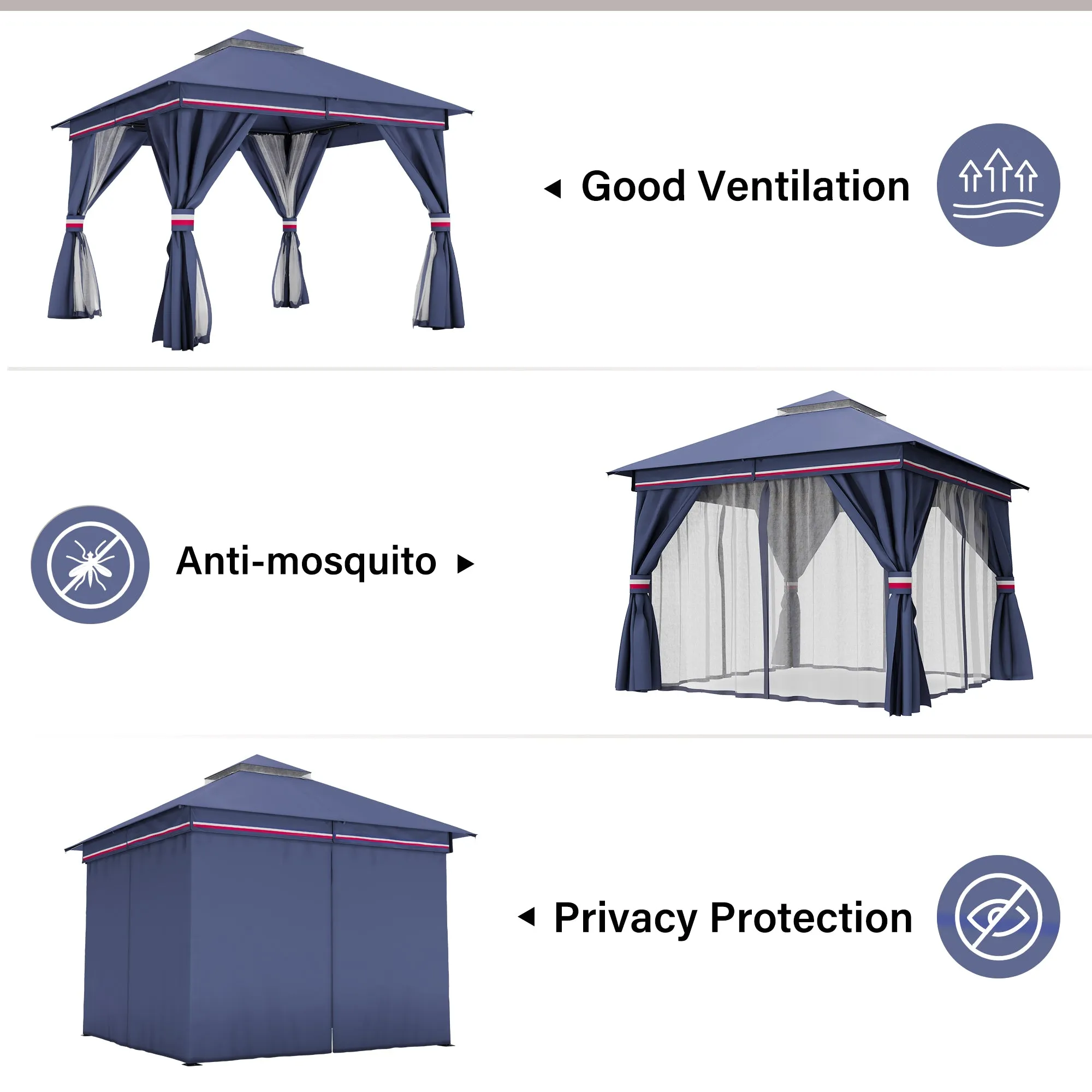 10'X10' Patio Steel Gazebo