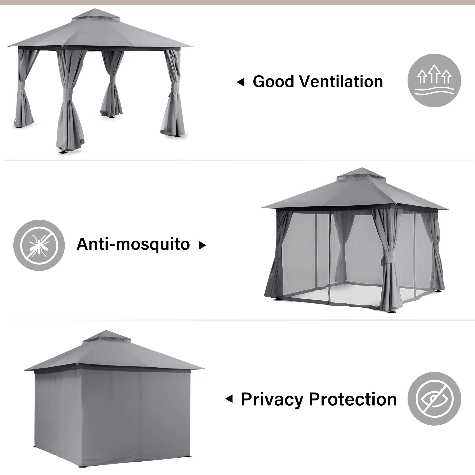 10'X10' Patio Steel Gazebo