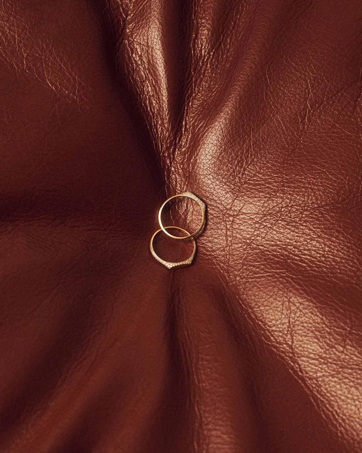GRID 1 Diamonds And Gold Tess Stamp Ring