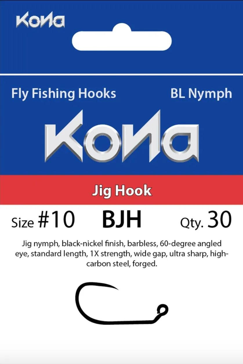 Kona BJH Jig Hook Barbless Hooks 30 Pack