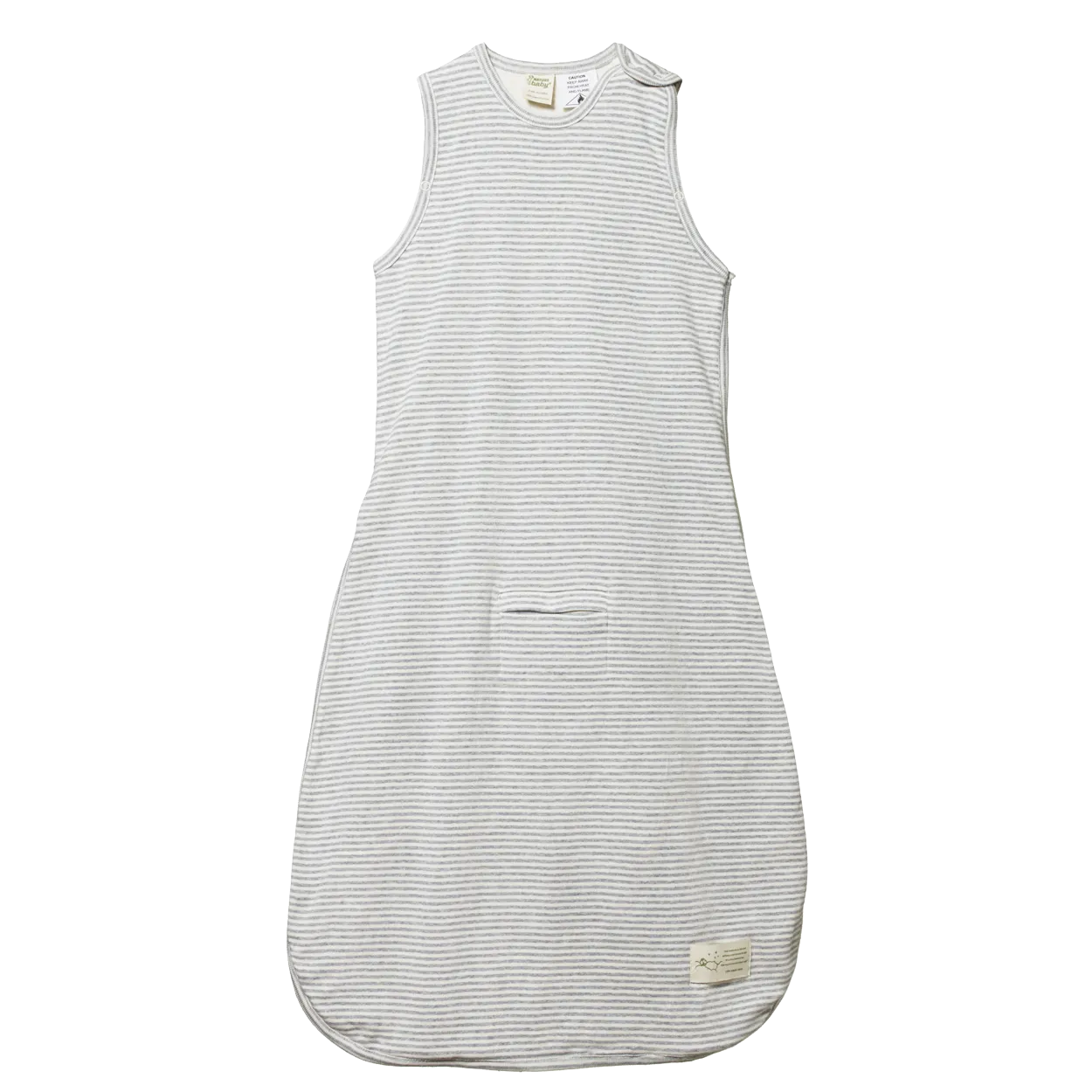 Nature Baby Organic Cotton Sleeping Bag - Grey Marl Stripe