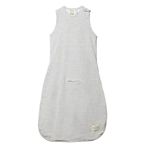 Nature Baby Organic Cotton Sleeping Bag - Grey Marl Stripe