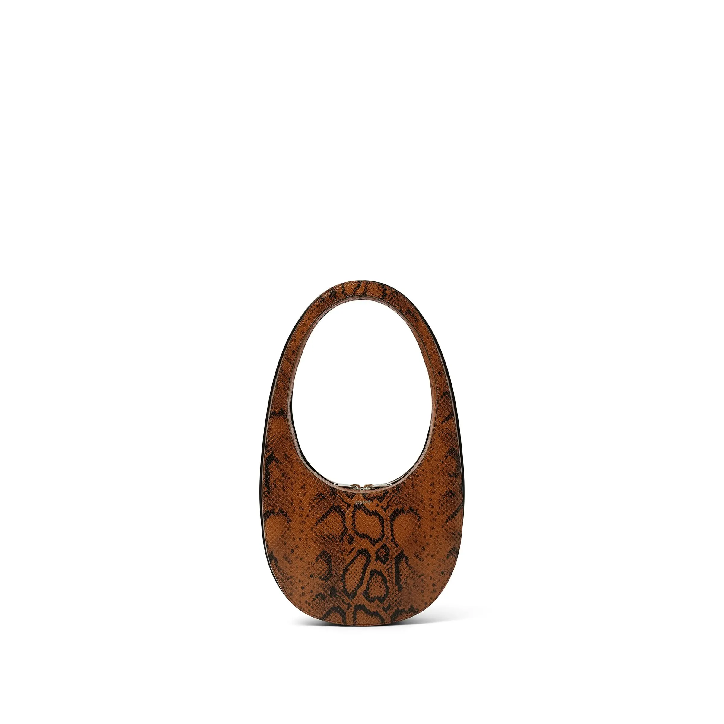 Snake Print Swipe Bag in Brown