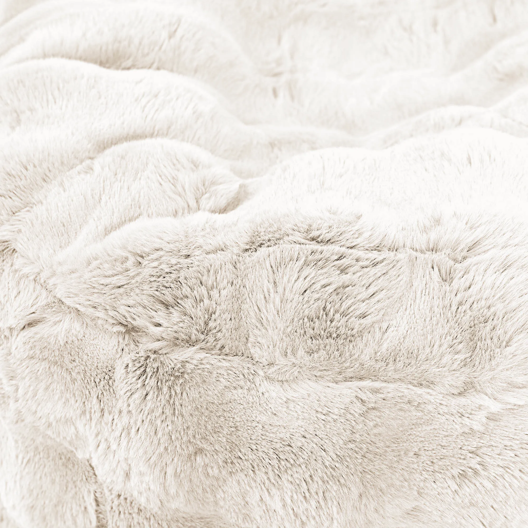 The 3 Seater Albert Sofa Bean Bag - Bubble Faux Fur Cream